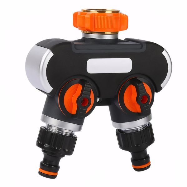 2-Way Garden Hose Splitter, Zinc Alloy Water Distributor