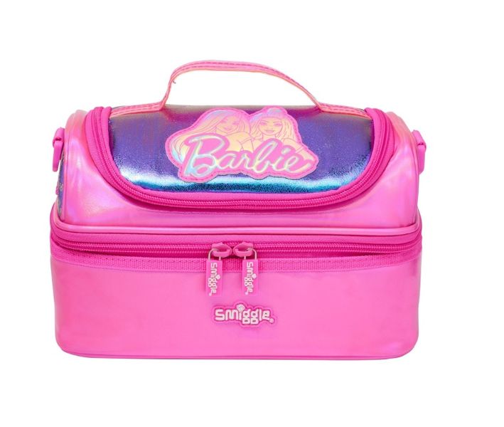 Smiggle Pink Barbie Double Decker Lunch Bag With Strap