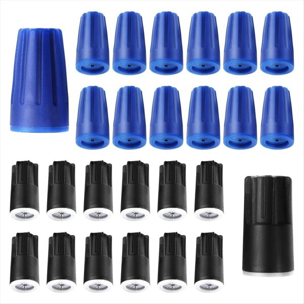 24PCS Waterproof Wire Connectors, Blue/Black Sealant Twist Nuts Caps for La