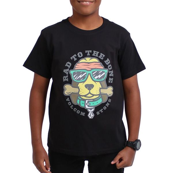 Volcom-Bohnes Boys Ss Tee-Black