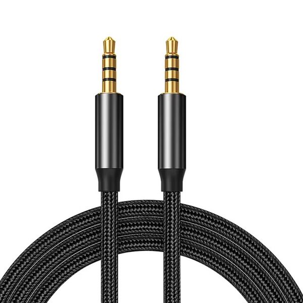 3.5mm to 3.5mm TRRS AUX Cable Compatible with Car Headset Microphone