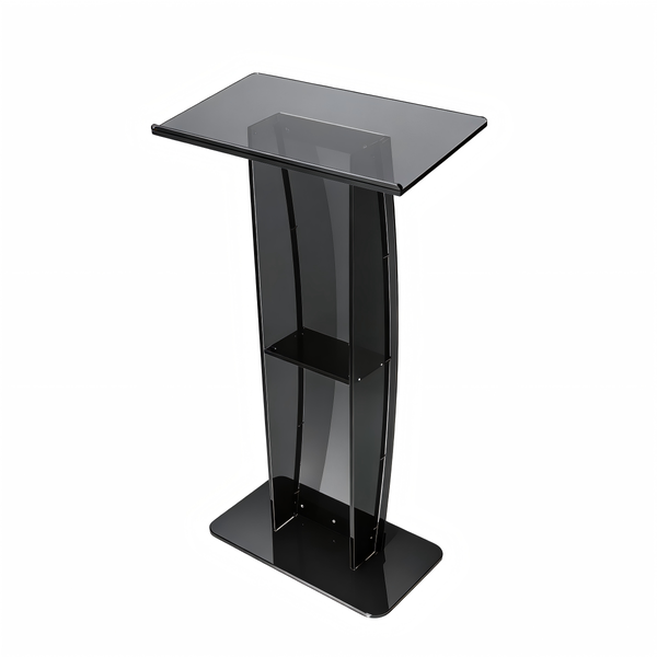 8MM Thick Acrylic Podium Pulpit Stand 120CM with Storage Shelf