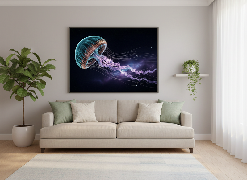 Canvas Modern Art Ready to Hang Contemporary Art Automaton and Aurora Flora