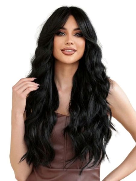 Natural Black Curly Wavy Hair Wig
