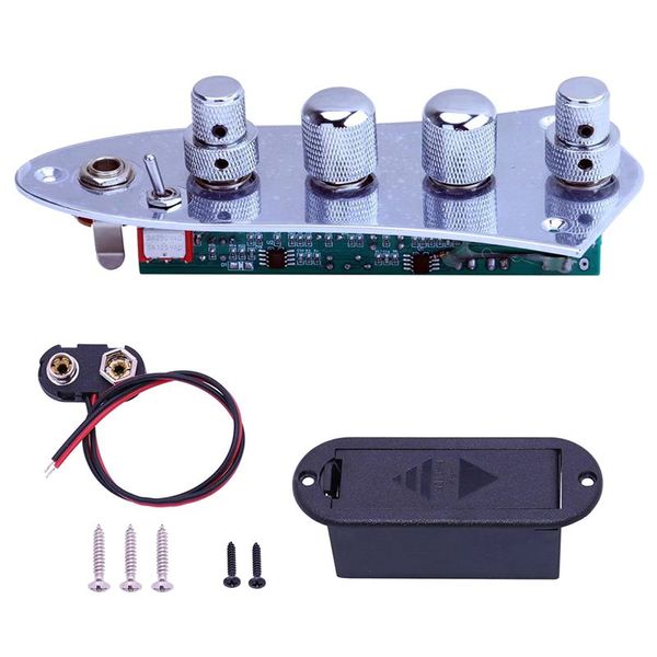 5 Jazz JB Bass Loaded Wired Control Plate for 4/5 String Bass Guitar Parts