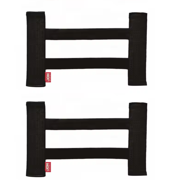LH Car Trunk Elastic Storage Straps Adjustable Storage Belt - 2Pack - Black