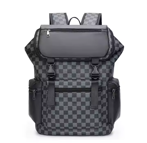 Stylish Checkered Backpack - Durable, Spacious &amp; Trendy for Everyday Use