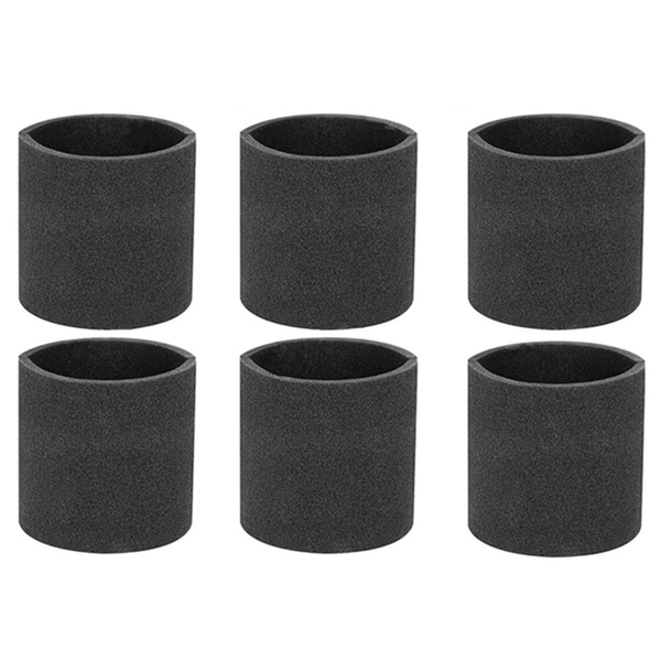 6 Pack Foam Sleeve VF2001 Replacement Filters for Wet Dry Vacuum Cleaner