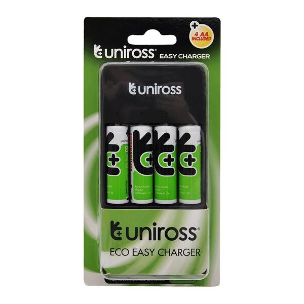 Uniross battery charger with 4 AA 1200mah batteries