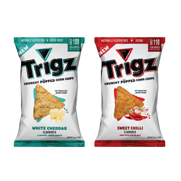 Trigz Crunchy Popped Corn Chips - Sweet Chilli &amp; Cheddar (6 x 85g)