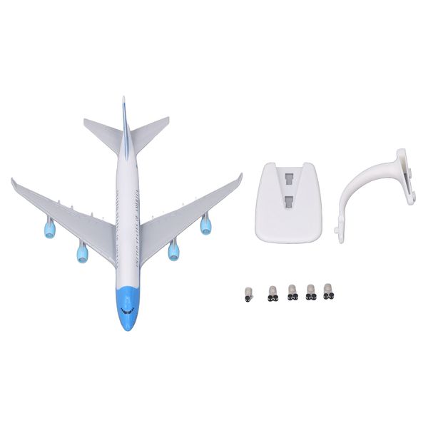 7.9in 747-400 Plane Model with Stand Alloy Airplane Model Exquisite Toy