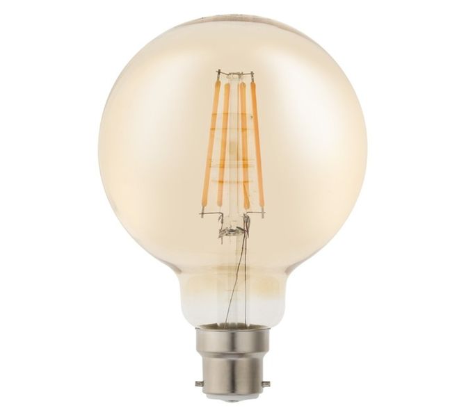 LED B22 Filament Maxi Bulbs Amber 7 W