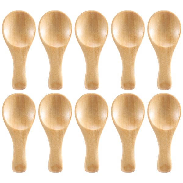 Short Handle 10 Packets Of Small Wooden Spoon For Jars Of Jam