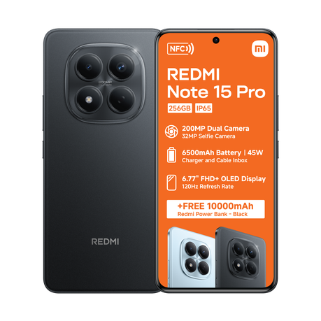 Redmi Note 15Pro +Xiaomi Sound Pocketセット Xiaomi Redmi Note 15 Pro 256GB Dual Sim Smartphone (Black) +
