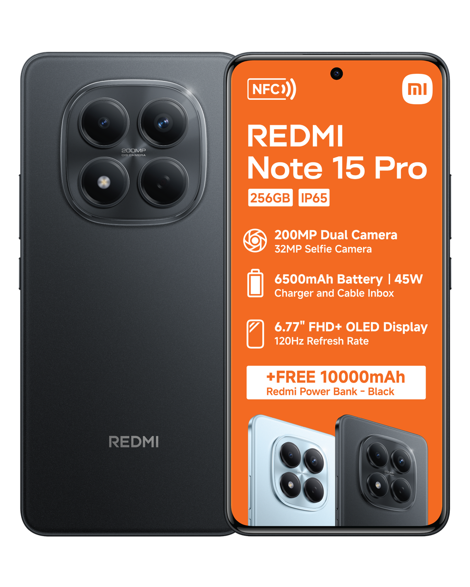 Xiaomi Redmi Note 15 Pro 5G 8+256GBブラック Xiaomi Redmi Note 15 Pro 256GB Dual Sim Smartphone (Black) +
