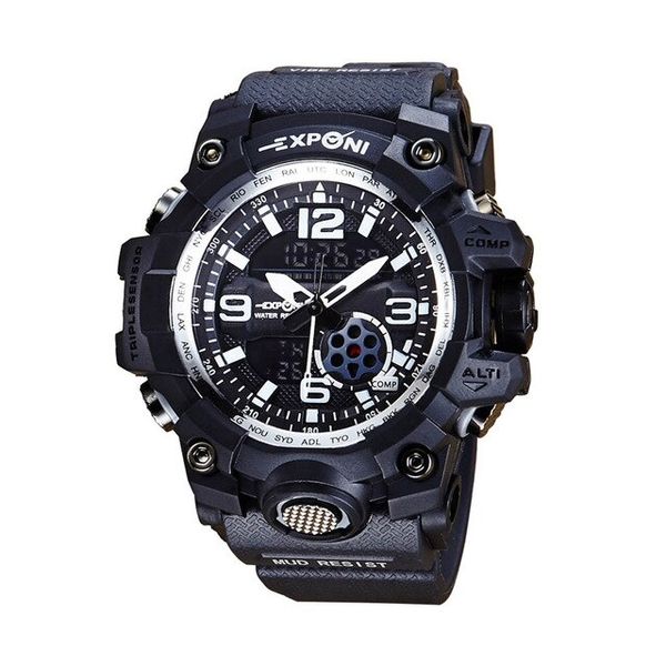 Mens Watches Waterproof Shockproof Electronic Sports Watch - Dark Green