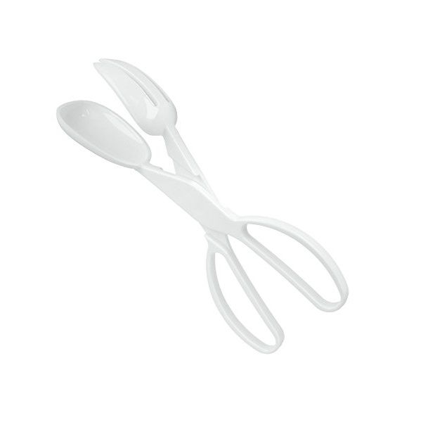 HDS - TMH 28cm Plastic Detachable Salad Tongs - White