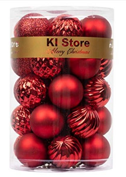 Christmas Tree Baubles - 34 Pieces - 60mm