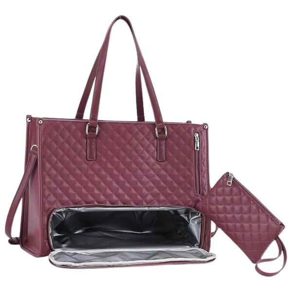 Mellon Moon Multi-Functional Quilted Tote Handbag