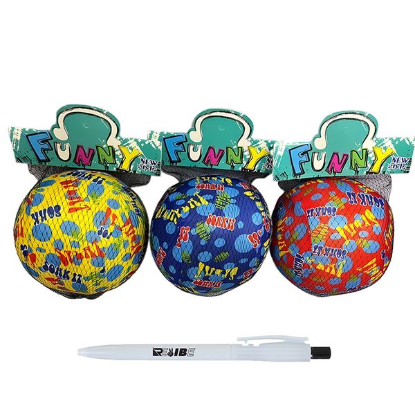 Assorted Colors Fun Foam Splash Bomb Pool/Water Ball Toy With ReVibe Pen