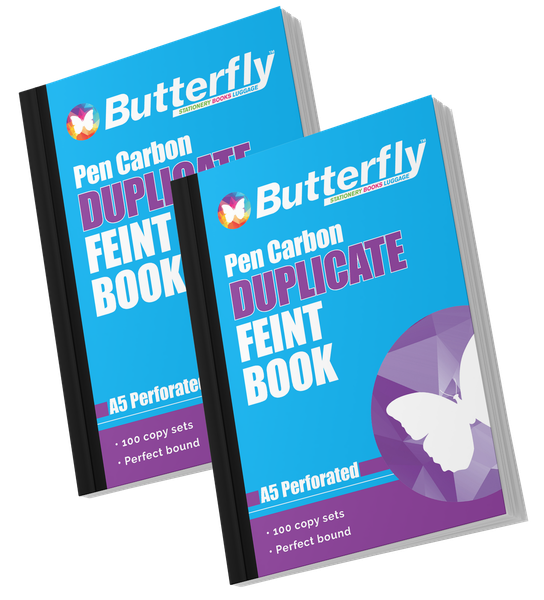 A5 Pen Carbon Duplicate Feint Book (100 Copy) X2