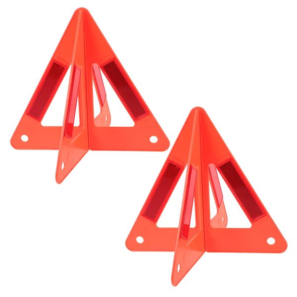 Automotive Foldable Pop Up Reflective Warning Triangle Set of 2 (26cm)