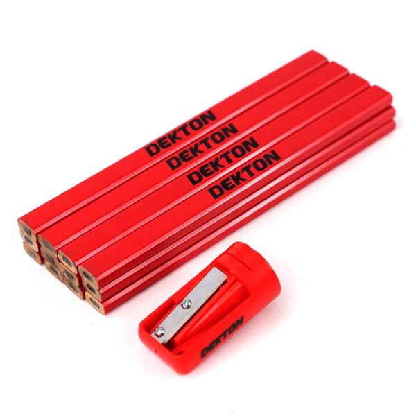 Dekton 12 Piece Carpenter Pencil Set with Sharpener