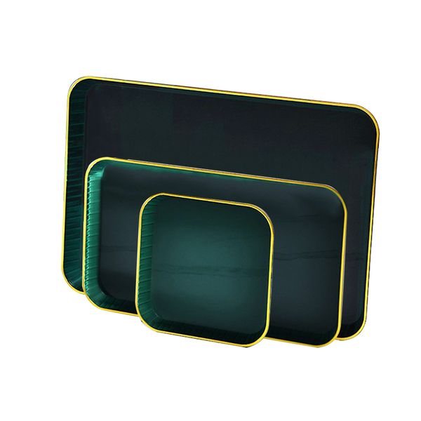 Home Nordic Rectangular Serving Tray Party Kitchen Organiser Decor - Set of 3