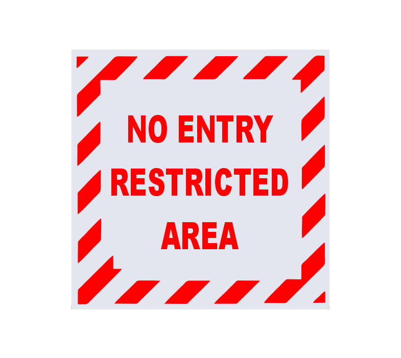 No Entry Restricted Area ABS Safety Sign | Shop Today. Get it Tomorrow ...