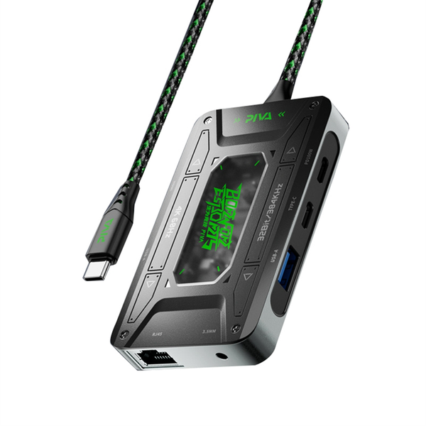 Piva Audio Adapter Type C Dock Station Headphone Converter Ds7
