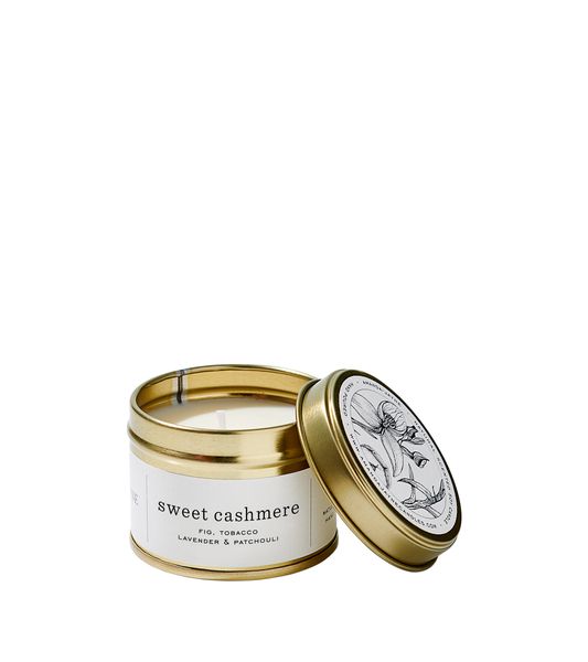 Amanda-Jayne Sweet Cashmere Gold Tin Candle 80g