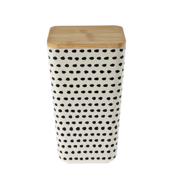 George &amp; Mason - Bamboo Fibre Black Spot Canister - 18.5cm