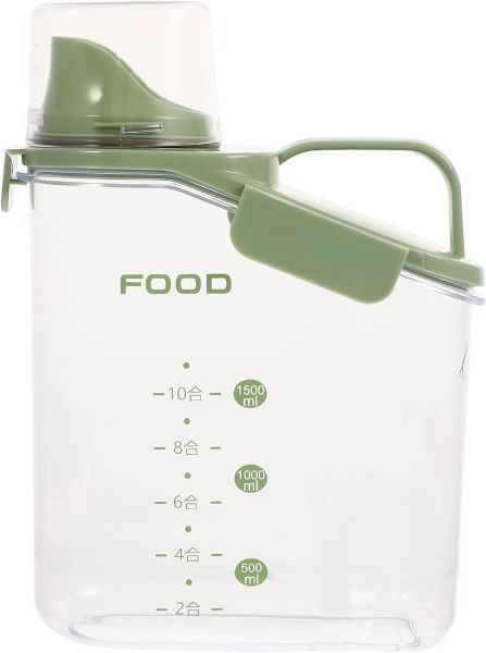 Food Storage Container transparent Tank Cereal Dispenser Scale-2500ml