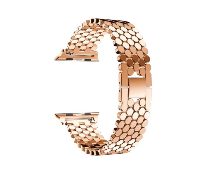 Scratch-Resistant Stainless Steel Apple Watch Strap - Rose Gold