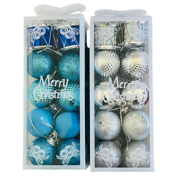 Christmas Tree Baubles - Christmas Balls (4 cm) 16 Piece (Pack of 2)