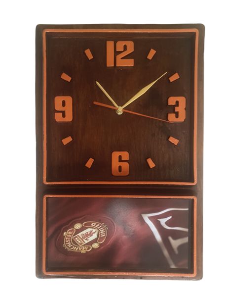Retro Box Clock (Orange) Man United (60)