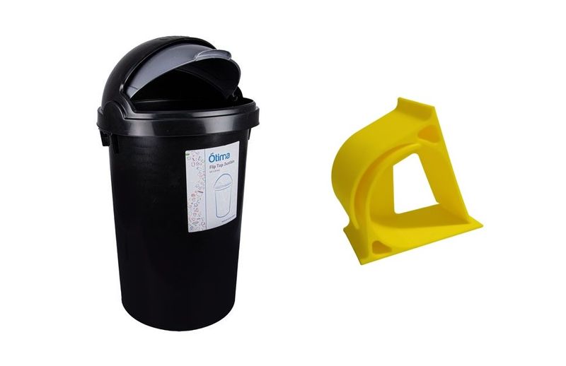 25L Flip Top Dustbin + Home Hub Refuse Bag Holder