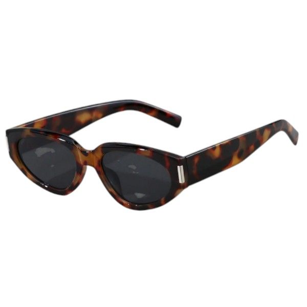 Y2K Retro Oval Tortoiseshell Sunglasses - Brown