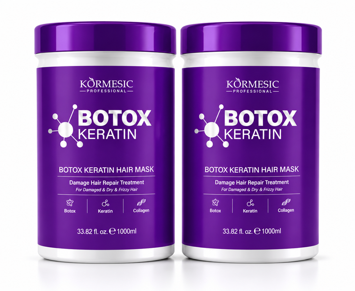 KORMESIC Keratin Hair Mask Duo Pack 2 x 1000ml - Repair and Hydrate