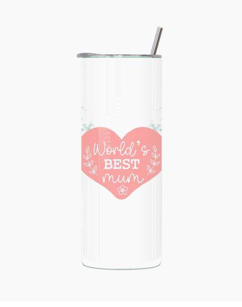 World's Best 20 Oz Straight Skinny Tumbler Mother Trendy Graphic Present048