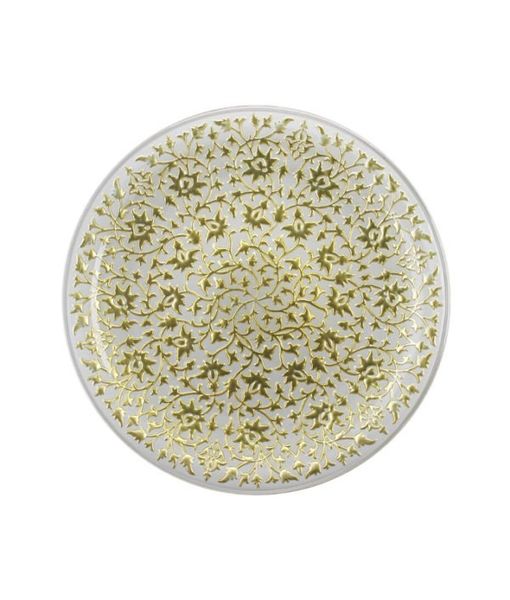 Irena Plate Shiraz 35cm Light Grey &amp; Gold