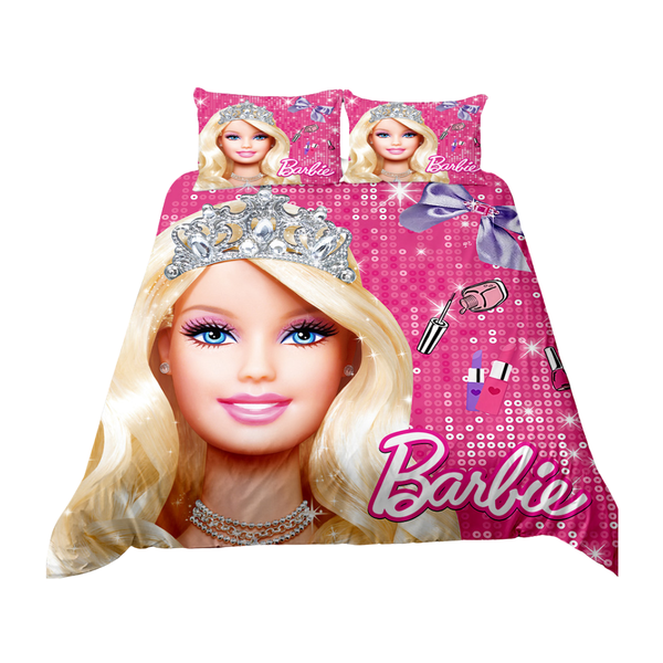 Barbie 3D Printed Double Bed Duvet Cover Set