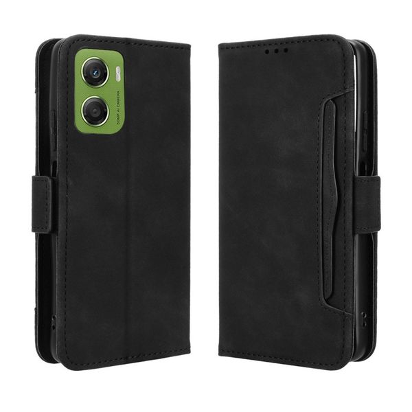 Multi Card Groove Leather Cover Compatible With Motorola Edge 50 Fusion