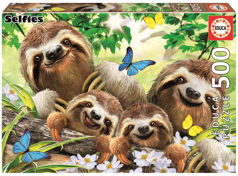 Educa Sloth Family Selfie Puzzle - 1x500 Piece