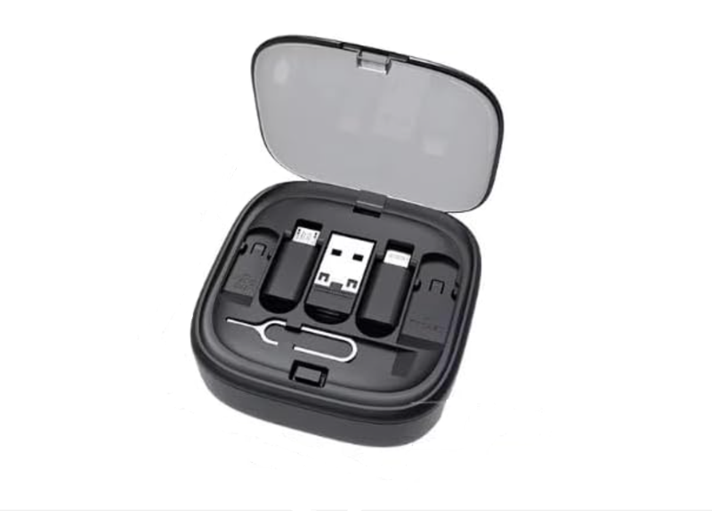 USB Adapter Retractable Charging Cable Kit,USB C to Lighting Adapter