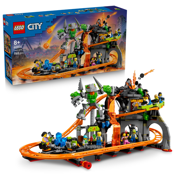 LEGO® City Lava Land Roller Coaster Park - Building Set 60501