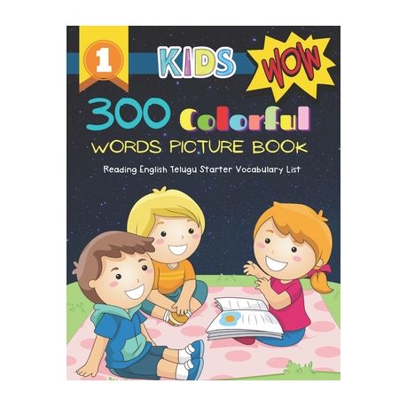 300 Colorful Words Picture Book - Reading English Telugu Starter Vocabulary  List: Full colored cartoons basic vocabulary builder (animal, numbers, fir  | Buy Online in South Africa 