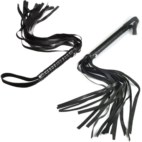 Equestrian Horse Whip Leather Whip BDSM Parties Stage Performances 2 Pack