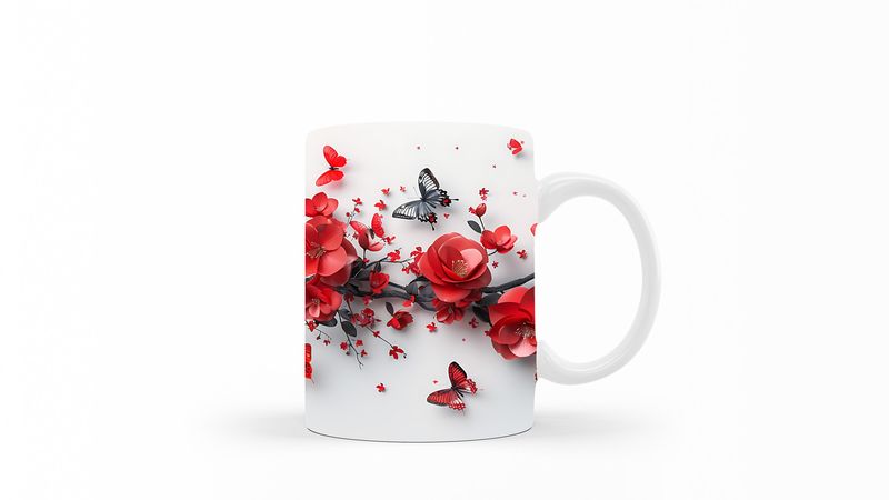 Designer Art Coffee Mug -092-Butterfly