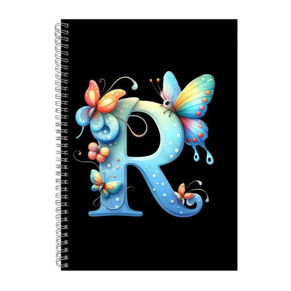 Butterfly R A4 Notebook Spiral Lined Trendy Note image